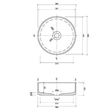 Amaroo 365mm Round Ceramic Above Counter Basin